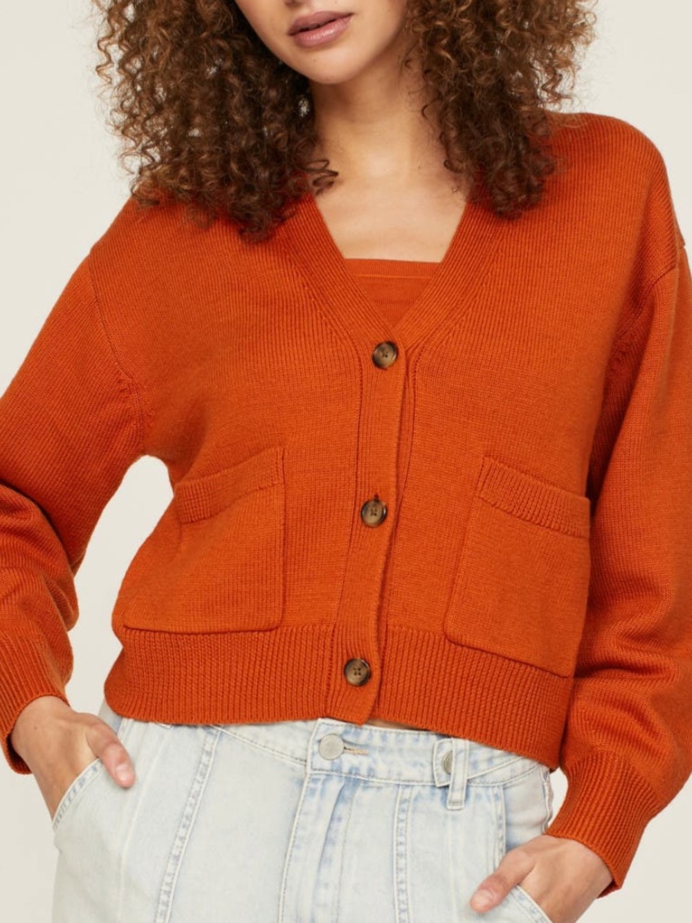 Polo Ralph Lauren Wool Cardigan in Orange Size Small